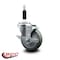 Service Caster 4'' Gray Poly Swivel 7/8'' Expanding Stem Caster with Brake SCC-EX20S414-PPUB-TLB-78 - alternate 3